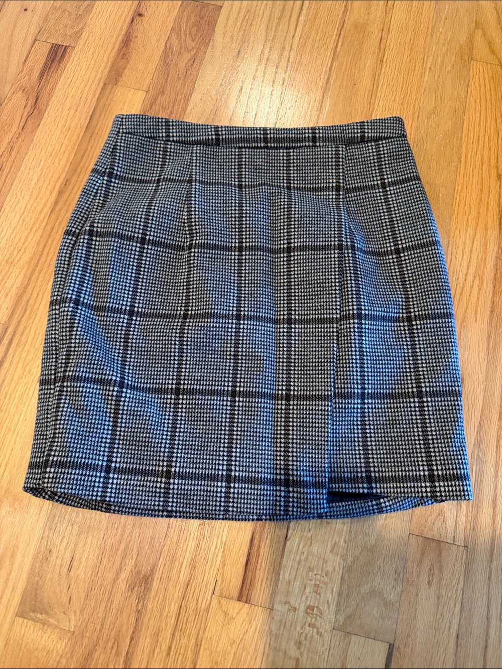 Heartloom Black and White Plaid Mini Skirt